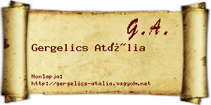 Gergelics Atália névjegykártya